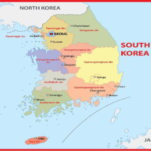 Bản đồ đất nước Hàn Quốc - Korea